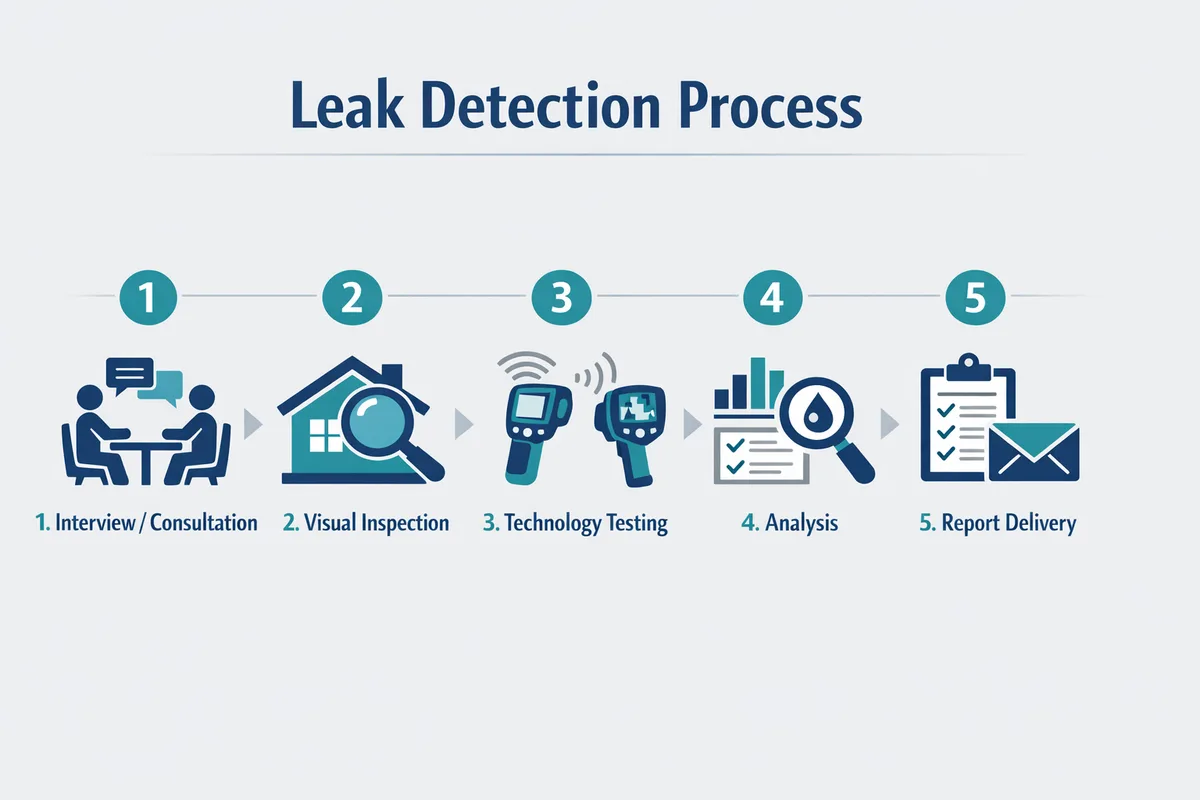 איתור נזילות תהליך איתור נזילות מקצועי