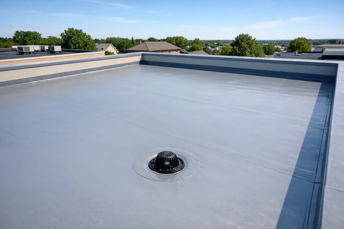 גג לאחר איטום מקצועי - ממברנה חלקה ואטומה