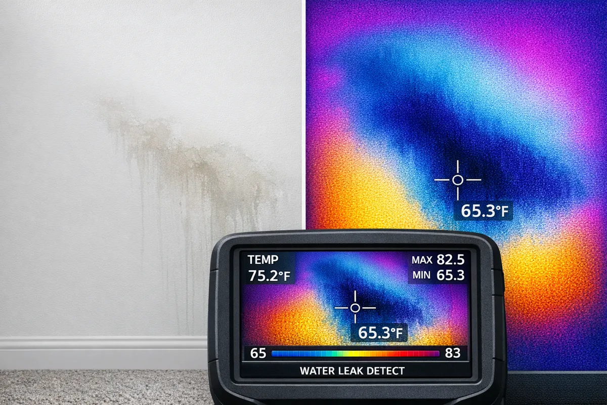 איתור נזילות איתור נזילות במצלמה תרמית