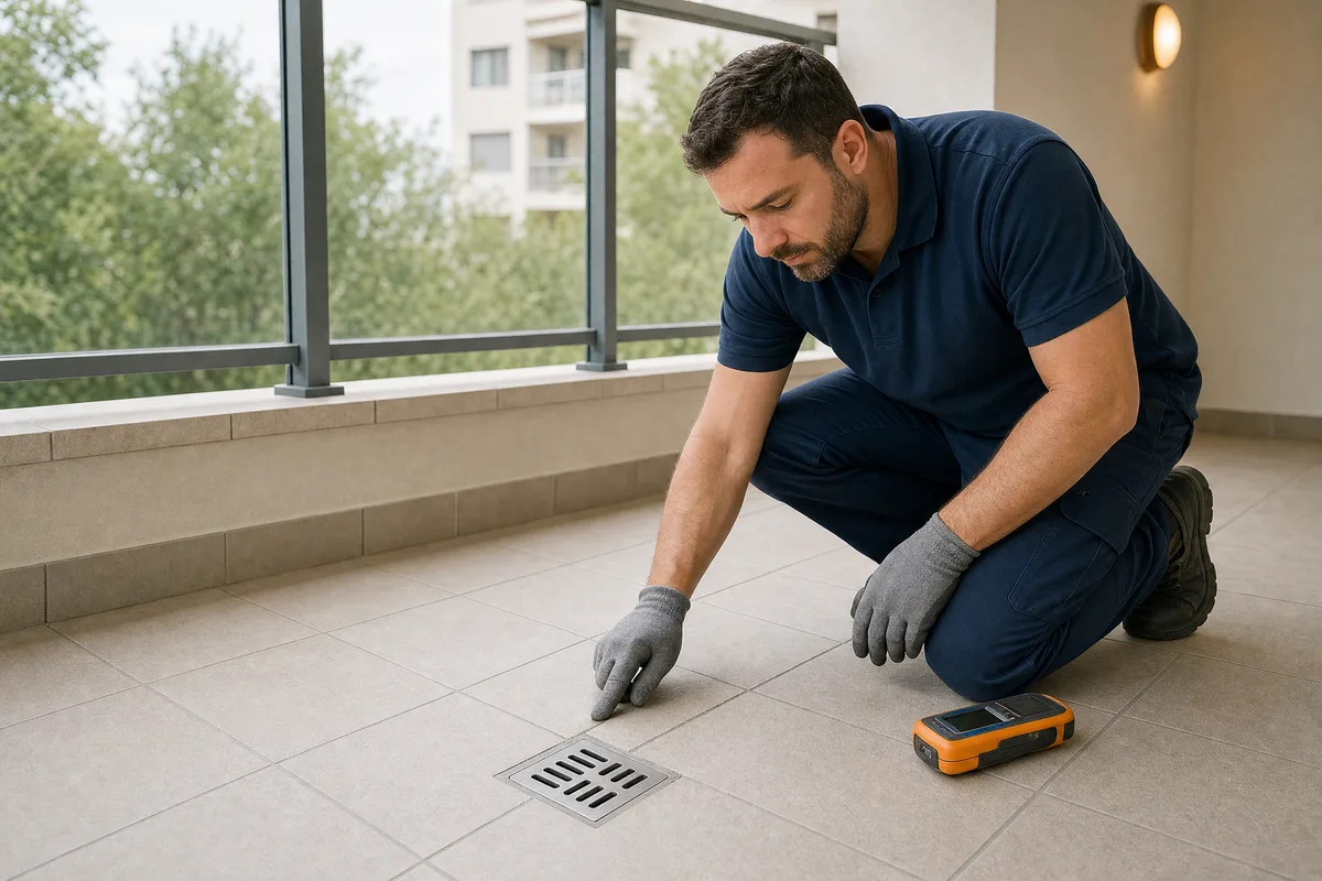 איטום מרפסות איטום מרפסות, בדיקת מרפסת מרוצפת לפני תחילת העבודה